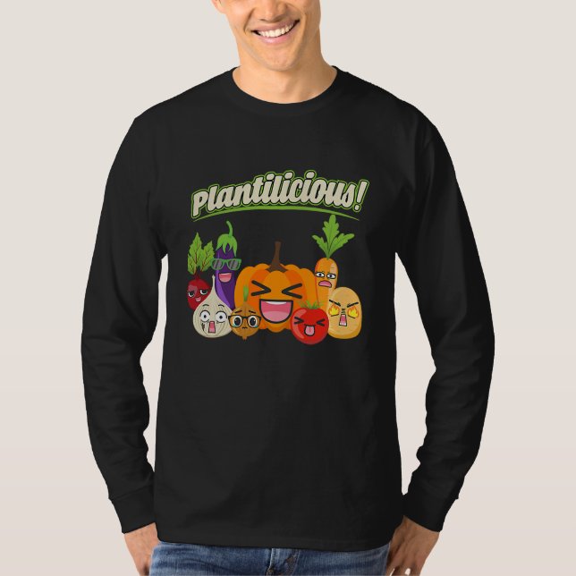 Camiseta Plantilicious Vegetables Ironic Hobby Gardening Qu (Frente)