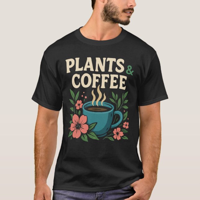 Camiseta Plants & Coffee Cozy Botanical (Frente)