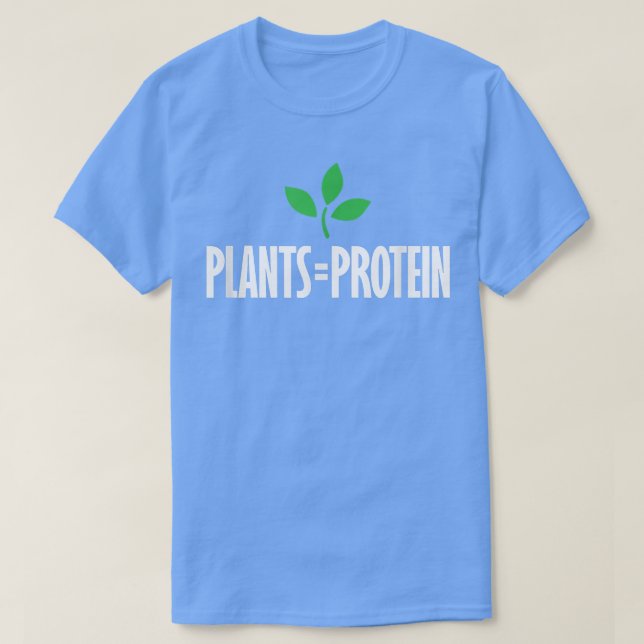 Camiseta PLANTS = PROTEIN  plantbased diet workout vegan ve (Frente do Design)