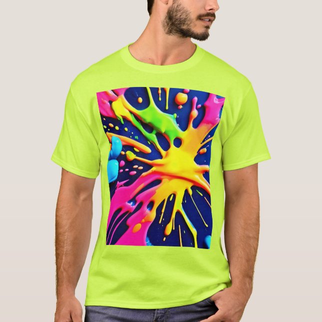 Camiseta Plasmas vívidas de neon (Frente)
