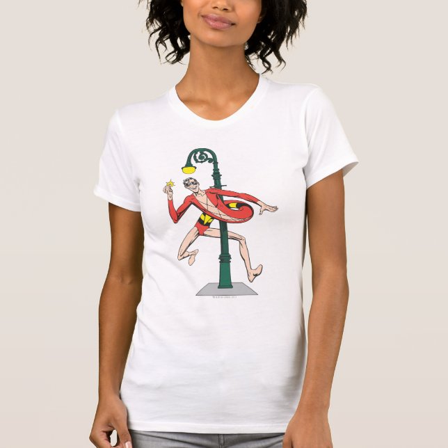 Camiseta Plastic Man Wraps Streetlight (Frente)