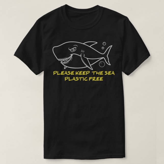 Camiseta PLÁSTICO SHARKamp (Frente do Design)