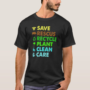 Camiseta Plásticos de reciclar salvam animais de resgate de