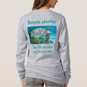 Camiseta Plásticos do Reciclar A vida que você salvar pod