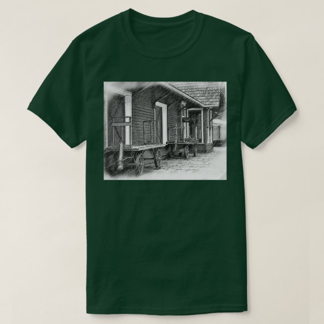 Camiseta Plataforma de estação de trem (Frente do Design)
