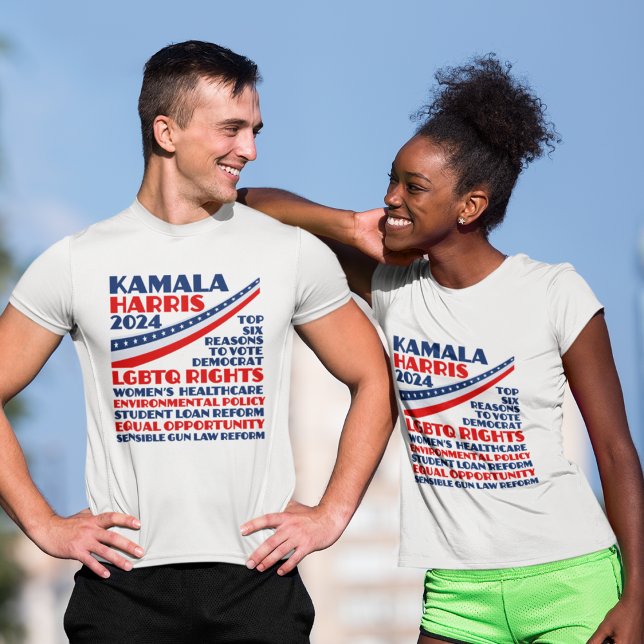 Camiseta Plataforma Democrata Eleitoral de Kamala Harris 20 (Criador carregado)
