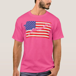 Camiseta Plataforma Dive American Flag Springboard Diving B
