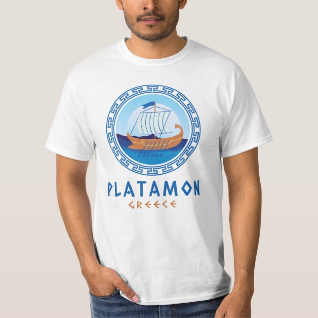 Camiseta Platamon, Grécia de navio grego (Frente)