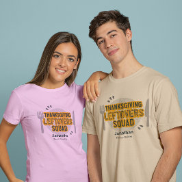 Camiseta Plate Knife Fork Ação de Graças Esquadrão de Desca