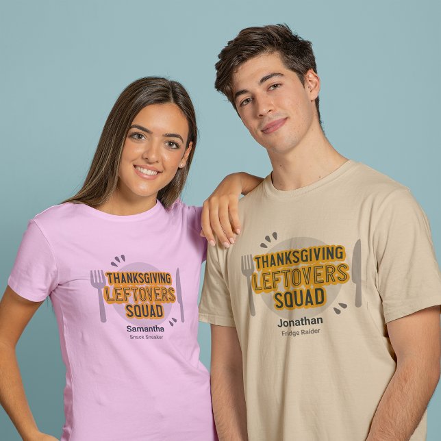 Camiseta Plate Knife Fork Ação de Graças Esquadrão de Desca (Criador carregado)