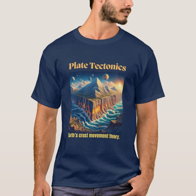 Camiseta Plate Tectonics Marinho Blue Tee (Frente)