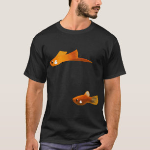 Camiseta Platies de Cauda de Espada e Pôr do Sol