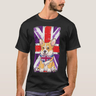 Camiseta Platinum Jubilee 2022 Corgi Puppy & Union Jack For