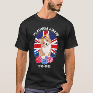 Camiseta Platinum Jubilee 2022 Monarch Queen Corgi