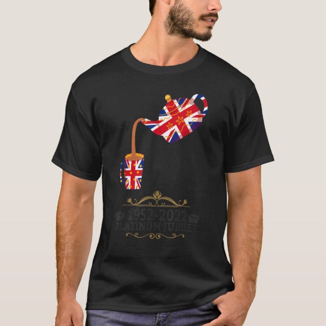 Camiseta Platinum Jubilee 2022 Union Jack For Kids & Jubile (Frente)