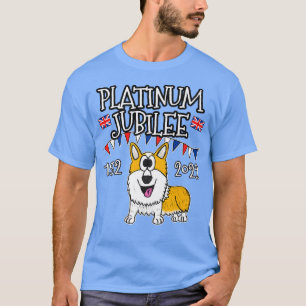 Camiseta Platinum Jubilee Corgi Dog Flag Reino Unido