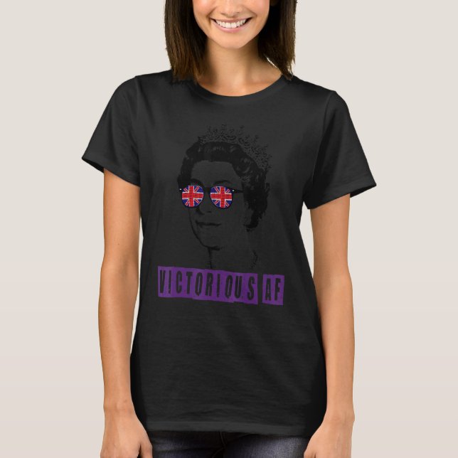 Camiseta Platinum Jubilee Queen & Union Jack Victorerian Af (Frente)