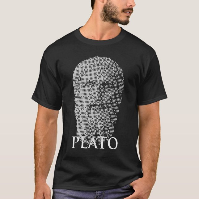 Camiseta Plato Halftone Portrait (Frente)