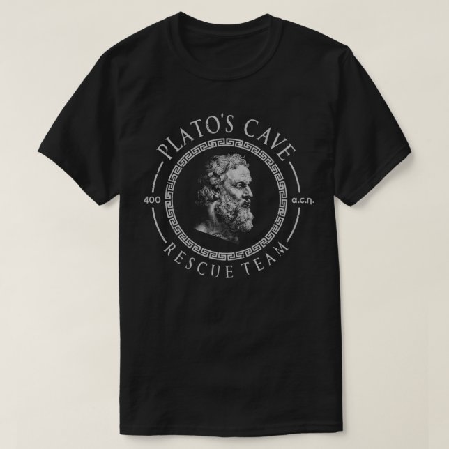Camiseta PLATOx27S CAVE RESGATE TEAM PHILOSOPHER PHILOSOPHY (Frente do Design)