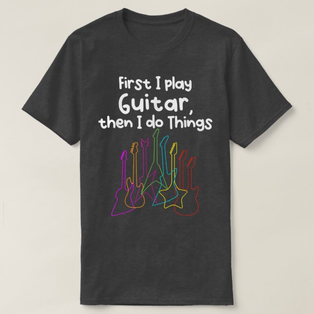 Camiseta Play Guitar and do Things  (Frente do Design)