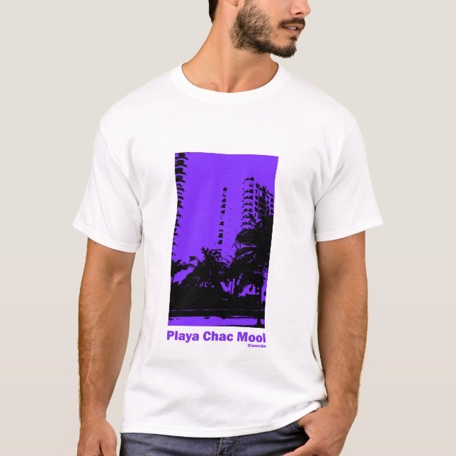 Camiseta Playa Chac Mool Cancun México (Frente)