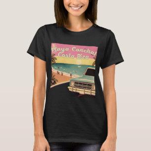 Camiseta Playa Conchal Retro Beach Vacation Souvenir Costa