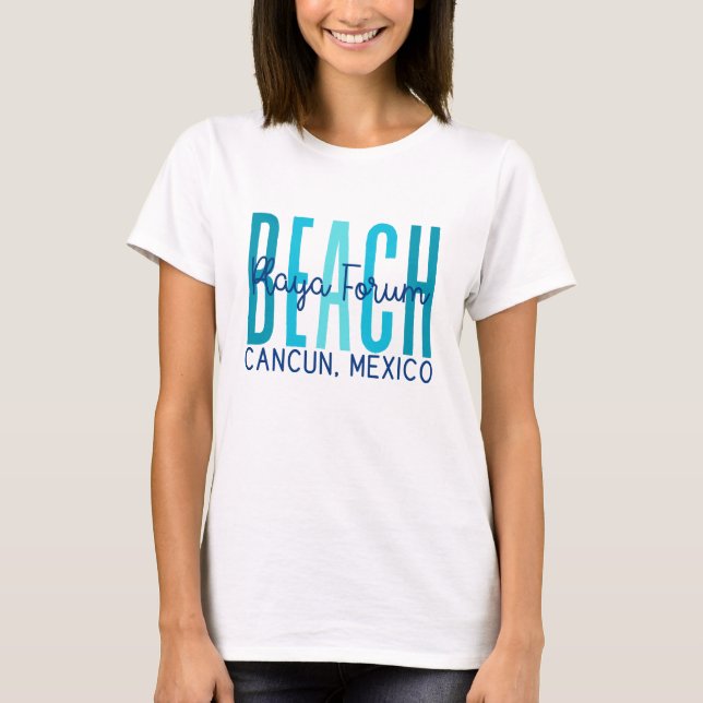 Camiseta Playa Forum Beach Cancun México (Oceano) (Frente)
