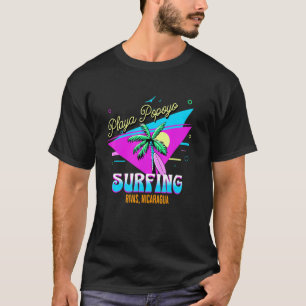 Camiseta Playa Popoyo Rivas Nicarágua Mapa Artesanía Artesa