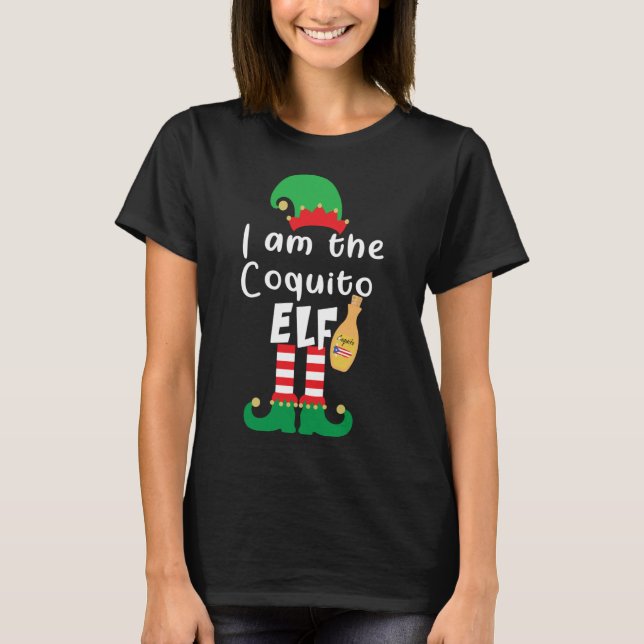 Camiseta Playa Serena Funny Christmas Coquito ELF Funny Pue (Frente)