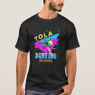 Camiseta Playa Tola Rivas Nicarágua Mapa Artesanía Artesana