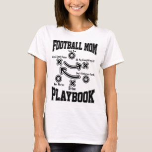Camiseta Playbook de Mãe de Futebol Jogador de Futebol Mãe