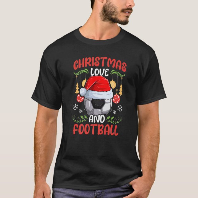 Camiseta Player Team Club Outfit Christmas Love Soccer Foot (Frente)