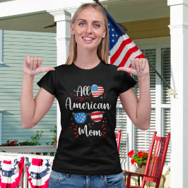Camiseta Playera All American Mom 4th July Mom