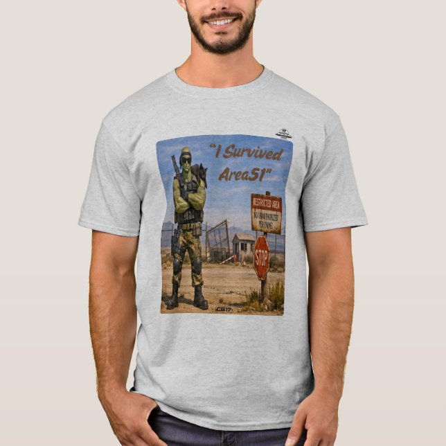 Camiseta Playera Area51 -I survived Area51 (Frente)