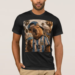 Camiseta  Playera Capibarra Turista Ice cream  Hollywood