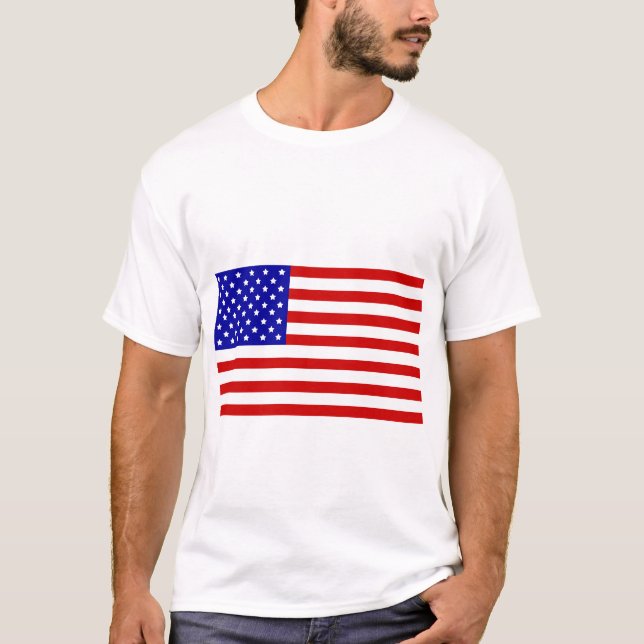 Camiseta Playera con bandera de Estados Unidos (Frente)