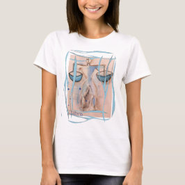 Camiseta playera con dibujo original zodiaco libra