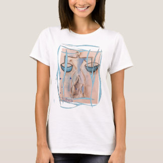 Camiseta playera con dibujo original zodiaco libra