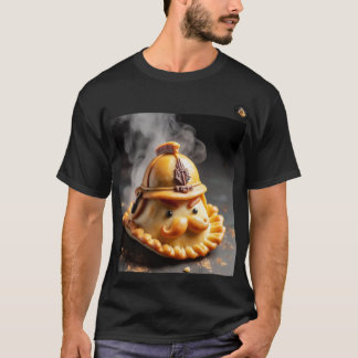 Camiseta playera con estampado "comandante empanadas"