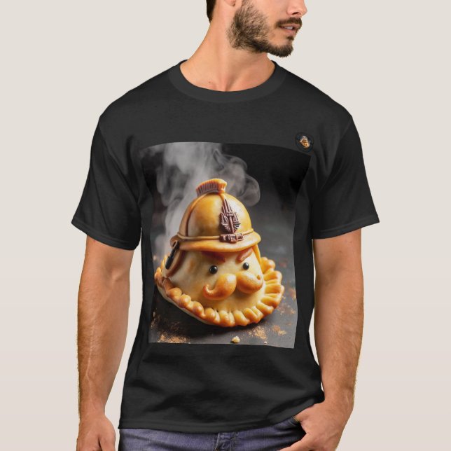 Camiseta playera con estampado "comandante empanadas" (Frente)