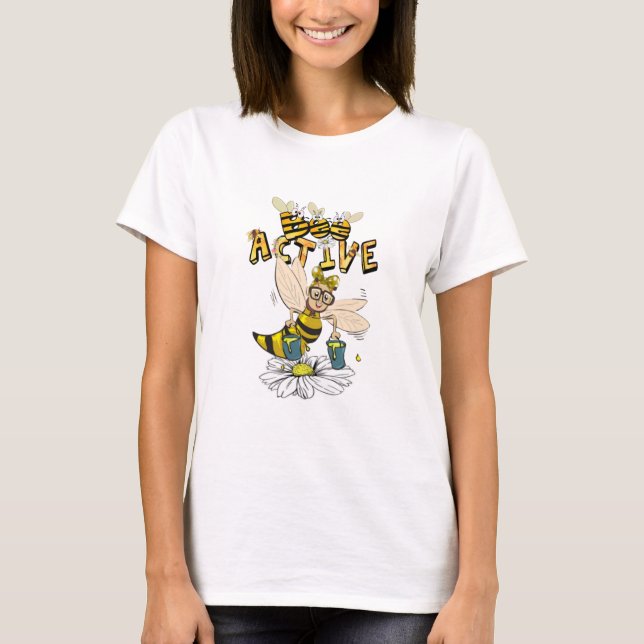 Camiseta Playera de abeja con gafas (Frente)