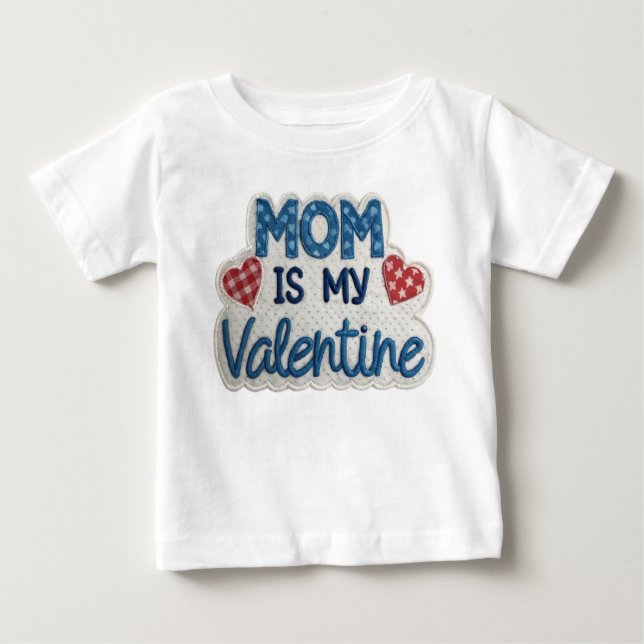 Camiseta Playera De Bebé Blue Love from Mommy (Frente)