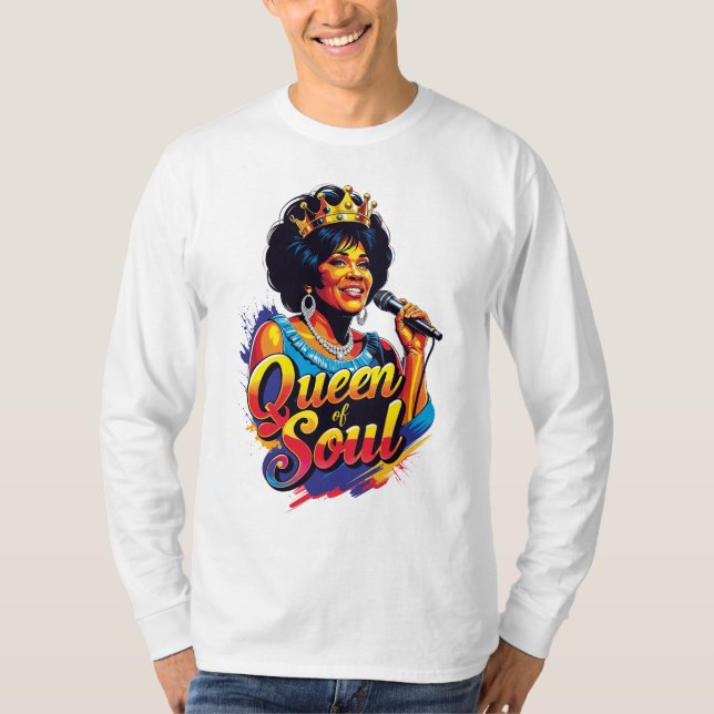 Camiseta Playera de mangas largas Queen of Soul (Frente)