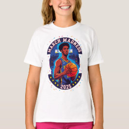Camiseta Playera de niñas Locura de Marzo Baloncesto
