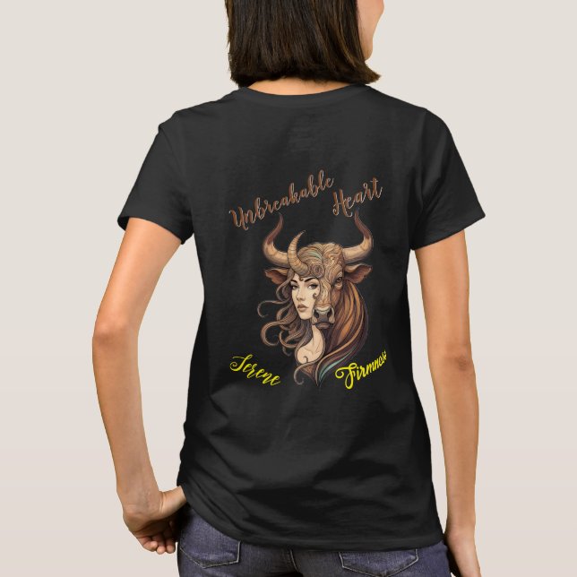 Camiseta Playera Lady Tauro – Fuerza terrenal (Verso)