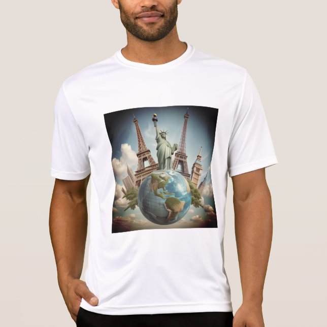 Camiseta playera  ligera en blanco (Frente)