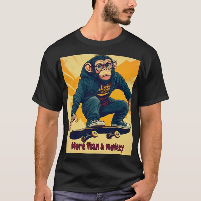 Camiseta Playera monkey skater  (Frente)