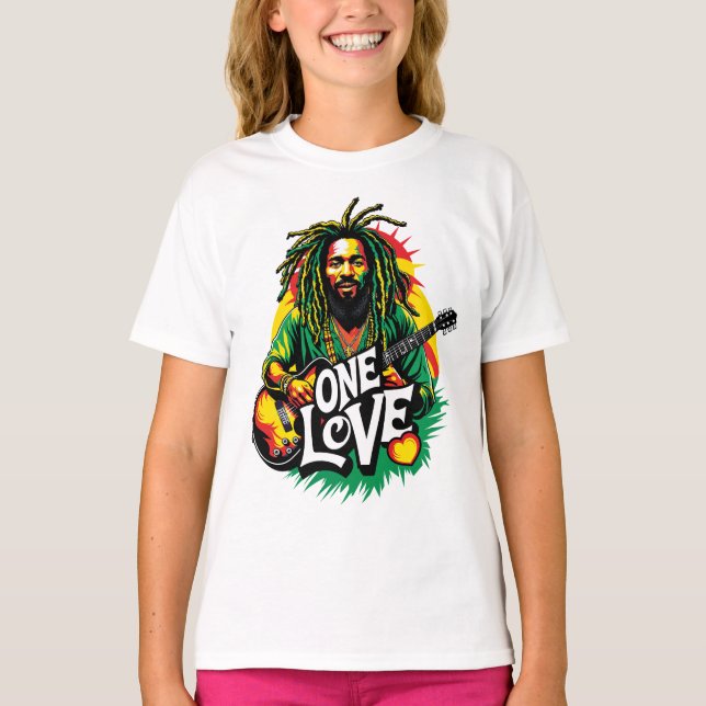 Camiseta Playera One Love el Rey del Reggae (Frente)