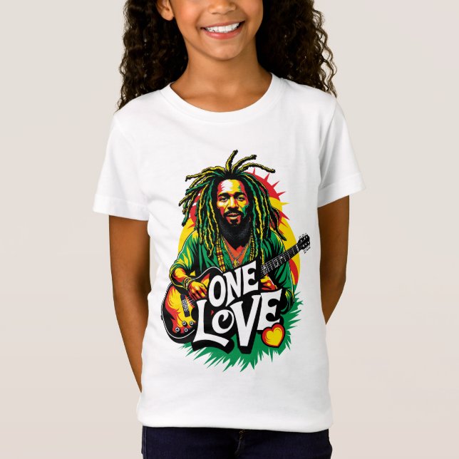 Camiseta Playera  One Love el Rey del Reggae (Frente)