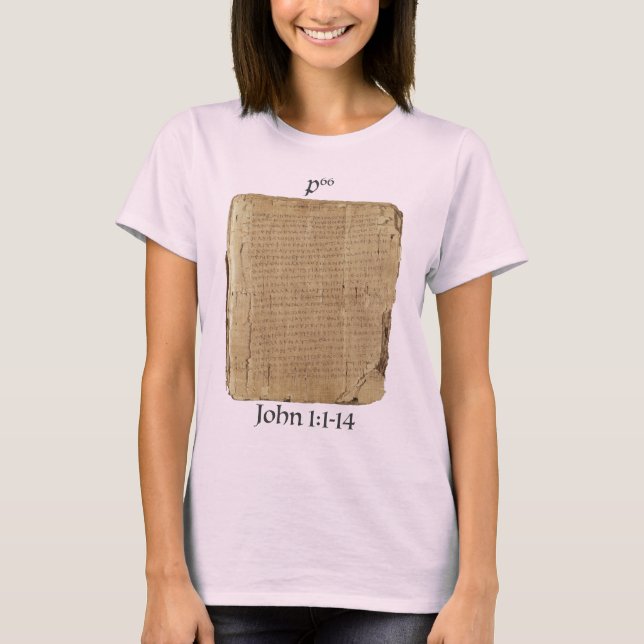 Camiseta Playera P66 Jn 1:1-14 (Frente)